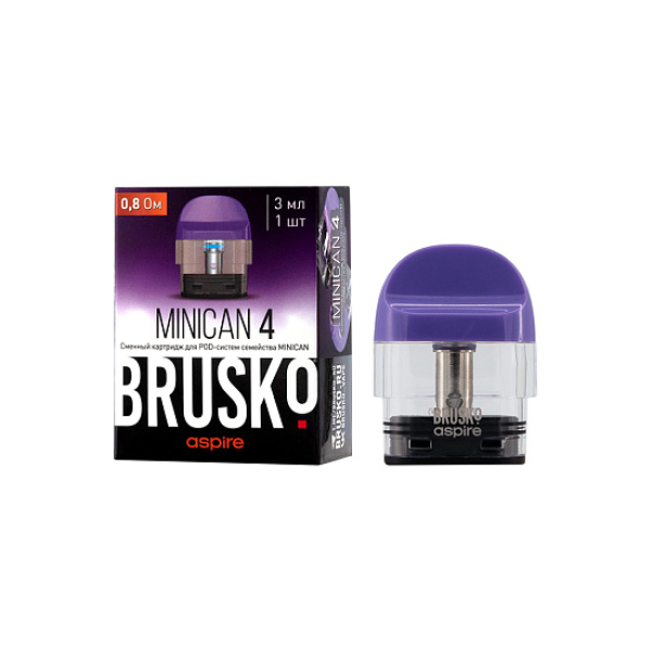 Сменный Картридж Brusko Minican 4 (3Мл) 0,8 Ом, Упак. 1 Шт синий в Новом Уренгое