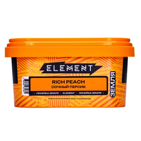Табак Element Земля Rich Peach 200 грамм в Новом Уренгое