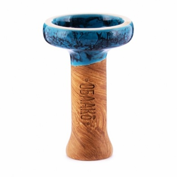 Чаша Облако Black Glaze Голубой Черный Мрамор для кальяна в Новом Уренгое