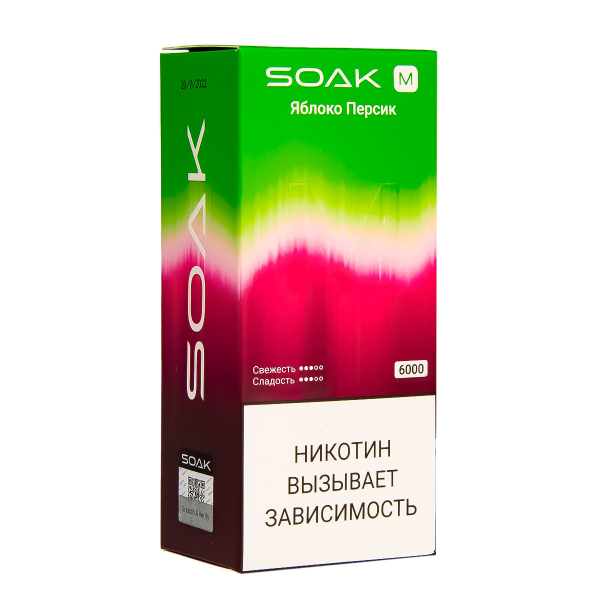 ЭСДН SOAK M Apple Peach Bonbon 6000 тяг в Новом Уренгое