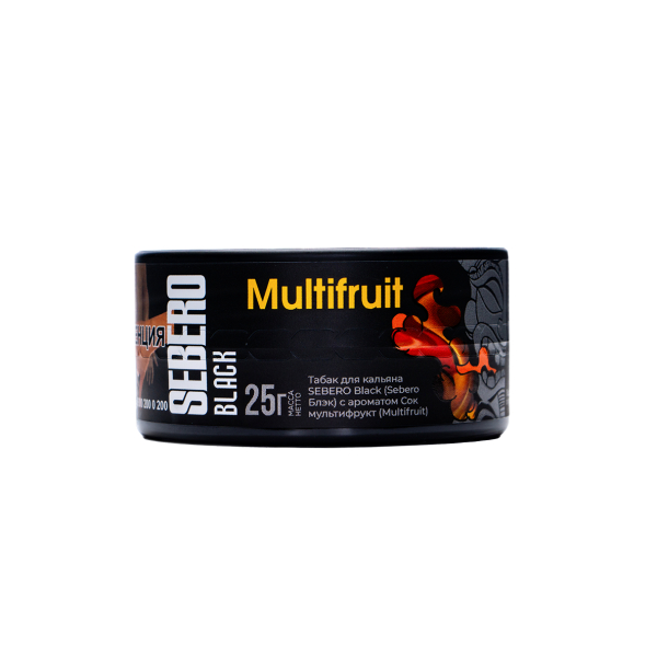 Табак Sebero Black Multifruit 25 грамм в Новом Уренгое