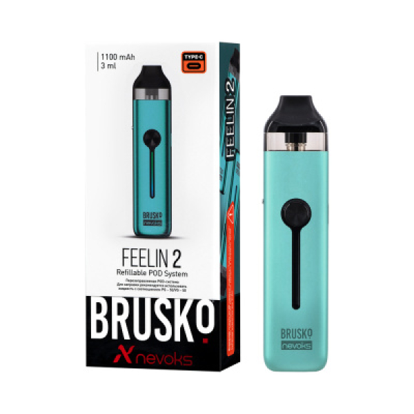 POD-система Brusko Feelin 2 Мятный в Новом Уренгое