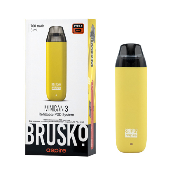 POD-система Brusko Minican 3 Жёлтый в Новом Уренгое
