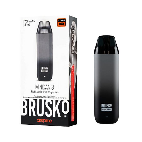 POD-система Brusko Minican 3 черный,серый в Новом Уренгое