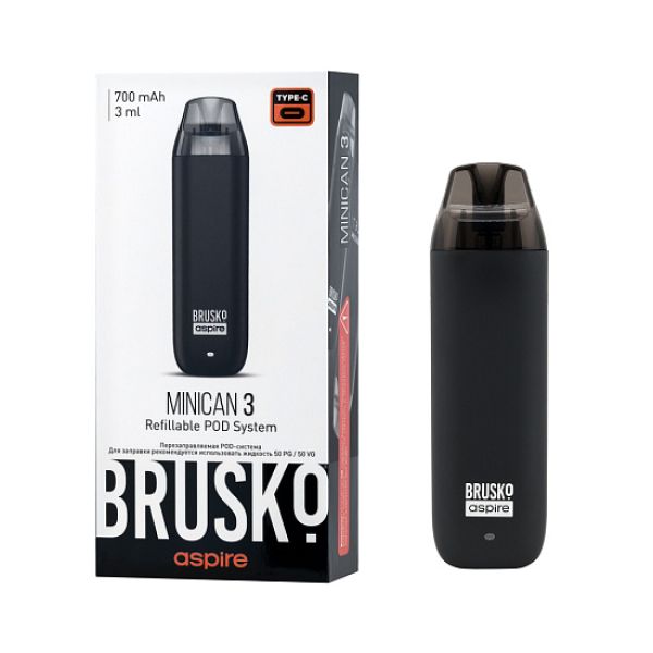 POD-система Brusko Minican 3 Чёрный в Новом Уренгое