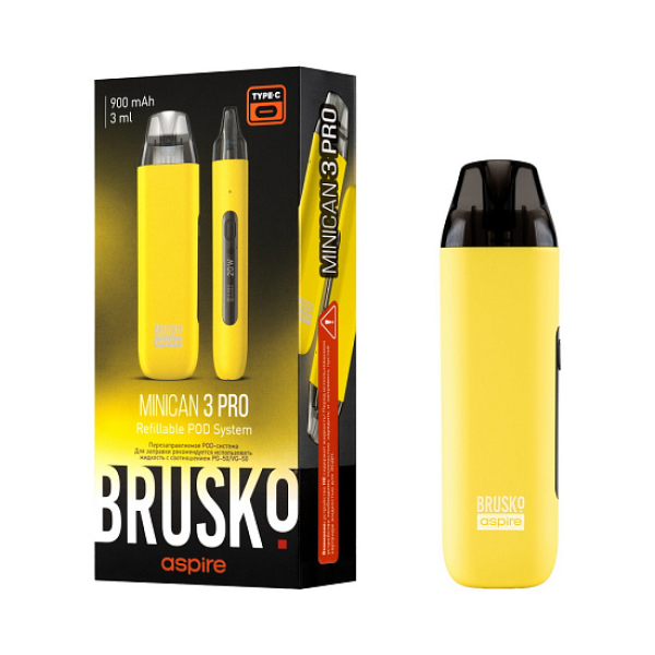 POD-система Brusko Minican 3 Pro желтый в Новом Уренгое