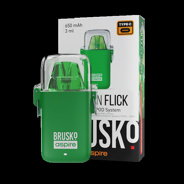 POD-система Brusko Minican Flick Зелёный в Новом Уренгое