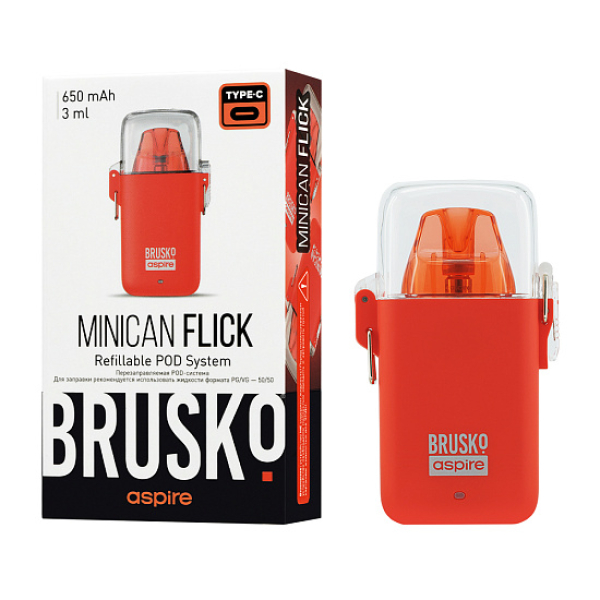 POD-система Brusko Minican Flick Красный в Новом Уренгое