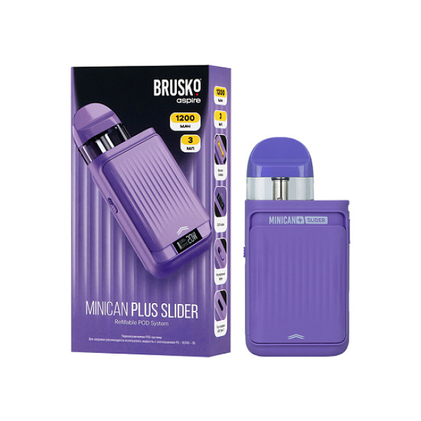 POD-система Brusko Minican Plus Slider Фиолетовый в Новом Уренгое