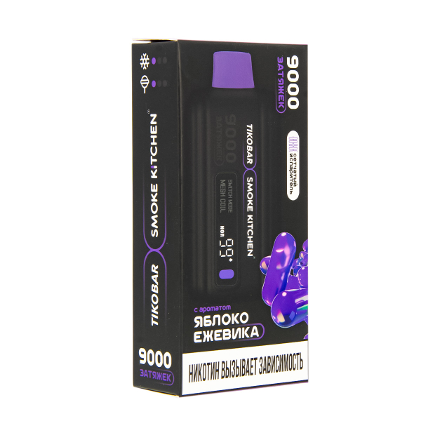 Электронка Tikobar X Smoke Kitchen Solo Яблоко Ежевика 9000 тяг в Новом Уренгое