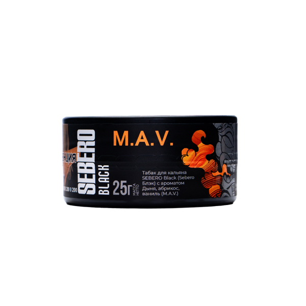 Табак Sebero Black Black M.a.v. 25 грамм в Новом Уренгое