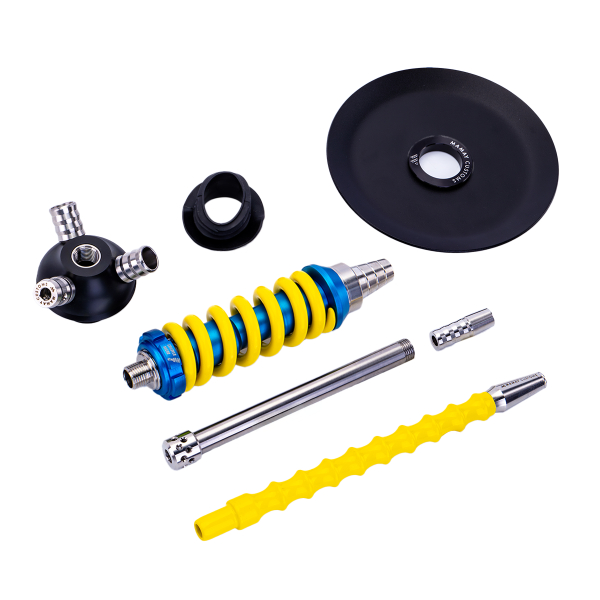 Кальян Mamay Customs Coilover Micro Голубой Жёлтый в Новом Уренгое