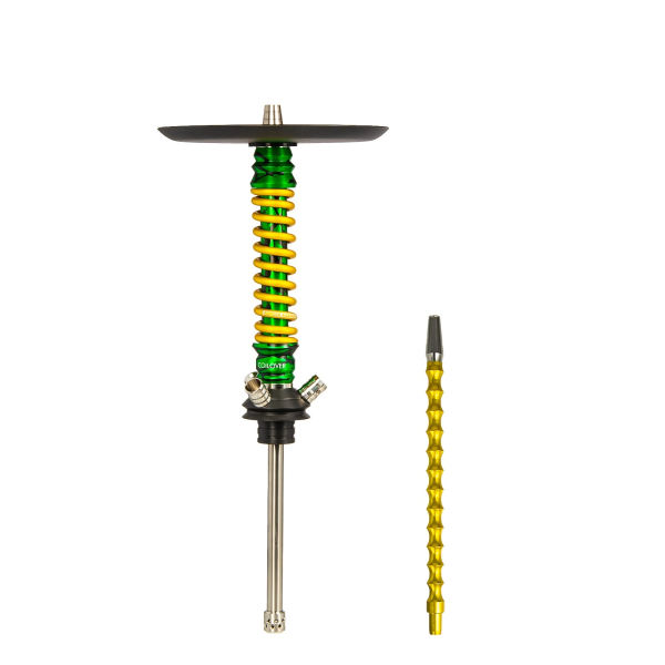 Кальян Mamay Customs Coilovers Mini Зелёный Сплеш Золотой в Новом Уренгое