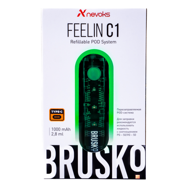 POD-система Brusko Feelin C1 Зеленый в Новом Уренгое