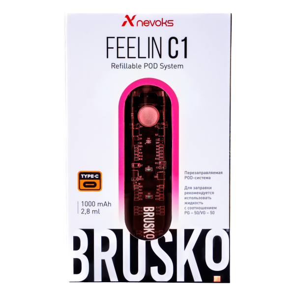 POD-система Brusko Feelin C1 Розовый в Новом Уренгое