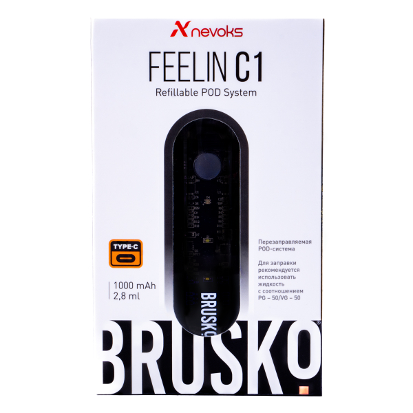 POD-система Brusko Feelin C1 Черный в Новом Уренгое