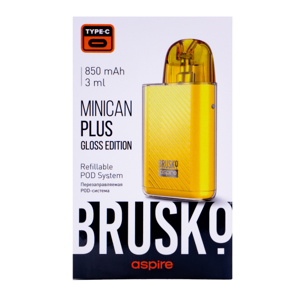 POD-система Brusko Minican Plus Gloss Edition Жёлтый в Новом Уренгое