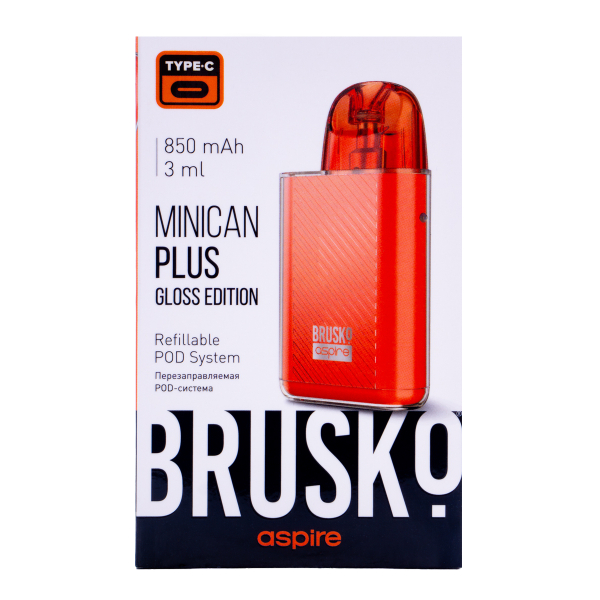 POD-система Brusko Minican Plus Gloss Edition Красный в Новом Уренгое