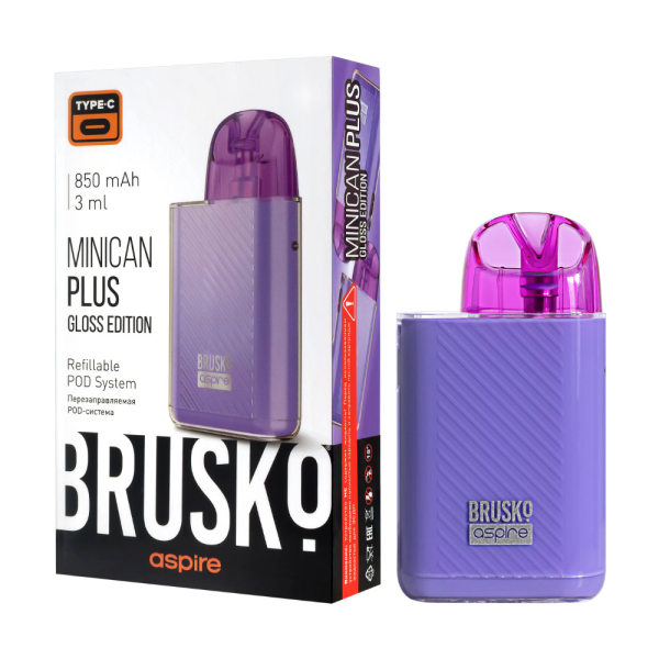 POD-система Brusko Minican Plus Gloss Edition Фиолетовый в Новом Уренгое