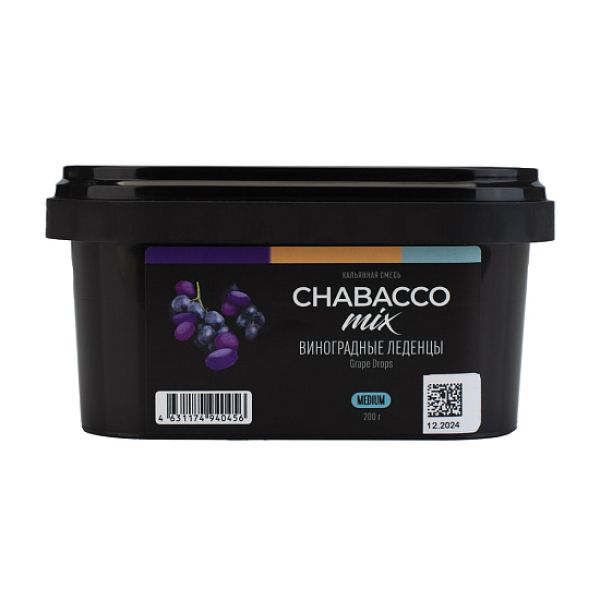 Бестабачная смесь Chabacco Mix Grape Drops Виноградные Леденцы  Medium 200 грамм в Новом Уренгое