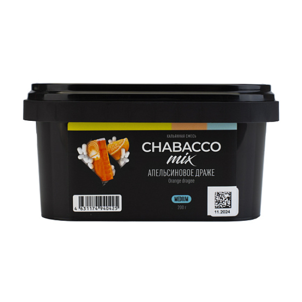 Бестабачная смесь Chabacco Mix Orange Dragee Апельсиновое Драже  Medium 200 грамм в Новом Уренгое