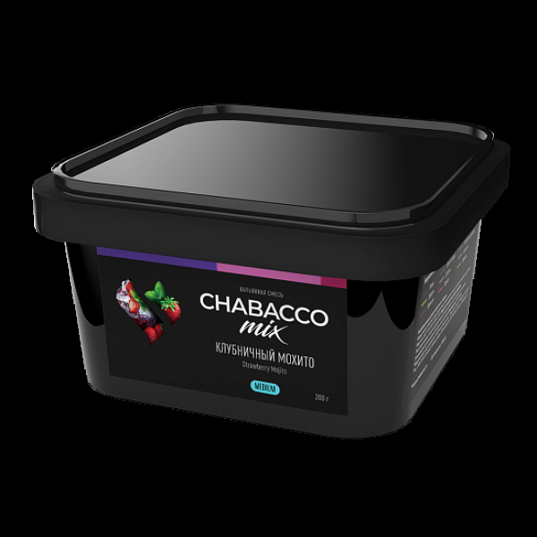 Бестабачная смесь Chabacco Mix Strawberry Mojito Клубничный Мохито  Medium 200 грамм в Новом Уренгое