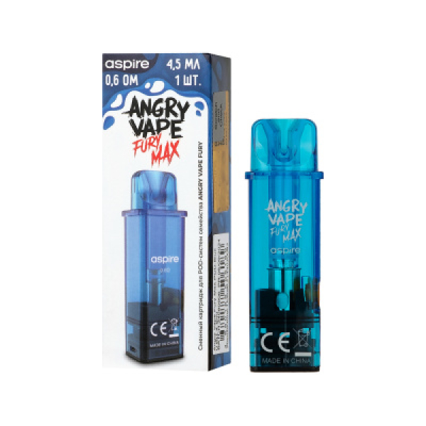Картридж Angry Vape Fury Max Синий 45 мл 0.6 Ом ( 1 шт.) в Новом Уренгое