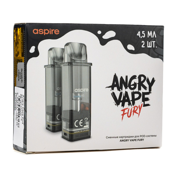 Картридж Angry Vape Fury 45 мл 0.8 Ом ( 2 шт.) в Новом Уренгое