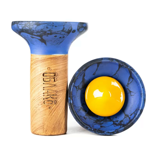 Чаша Облако Flow Yellow On Blue Black Marble в Новом Уренгое