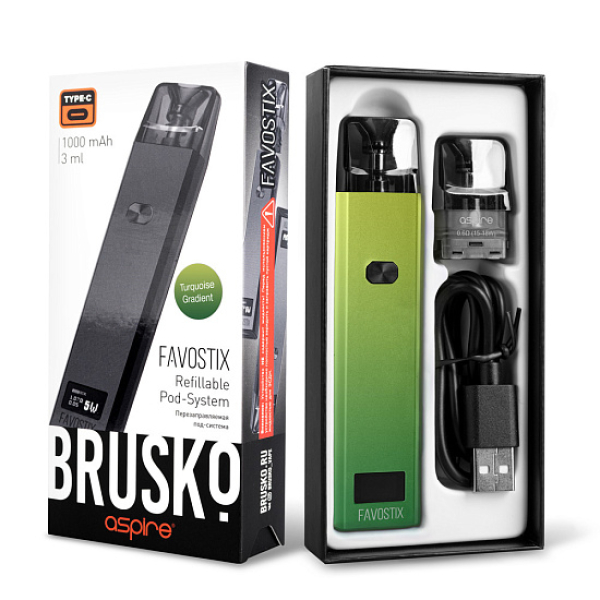 POD-система Brusko Favostix      Зеленый Градиент в Новом Уренгое