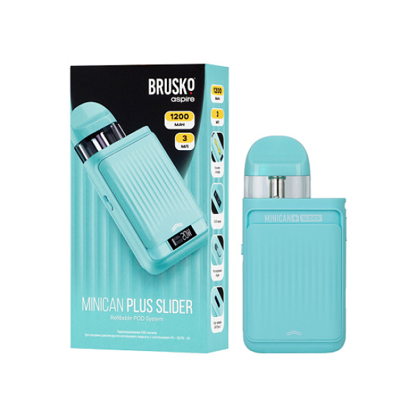 POD-система Brusko Minican      Plus Slider Бирюзовый в Новом Уренгое