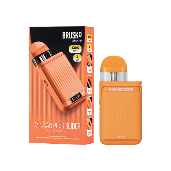 POD-система Brusko Minican      Plus Slider Оранжевый в Новом Уренгое