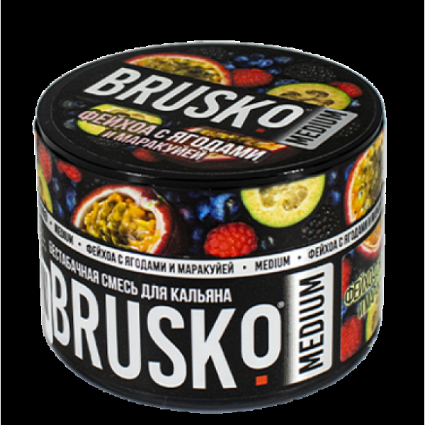 Бестабачная смесь Brusko Zero Фейхоа С Ягодами И Маракуйей 50 грамм в Новом Уренгое