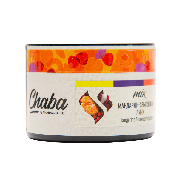 Безникотиновая смесь Chaba Mix Tangerine Strawberry Lychee Nicotine Free 40 грамм в Новом Уренгое