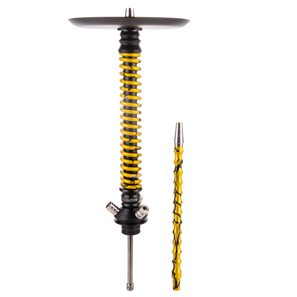 Кальян Mamay Customs Coilover Большой  Чёрный Золотой Сплеш в Новом Уренгое