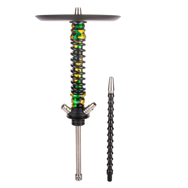 Кальян Mamay Customs Coilover Mini   Зелёный/золотой Камуфляж Черный в Новом Уренгое