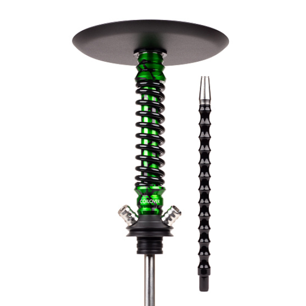 Кальян Mamay Customs Coilovers Mini Anod Green Splash Черный Глянец в Новом Уренгое