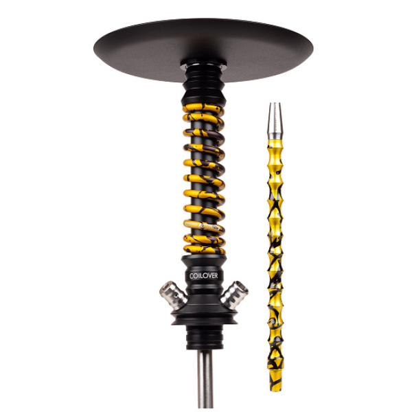 Кальян Mamay Customs Coilovers Mini Anod Черный Матовый Gold Splash в Новом Уренгое