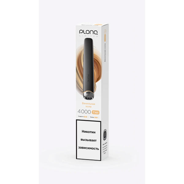 Электронка Plonq Plus Pro Black Ванильная Кола 4000 затяжек в Новом Уренгое