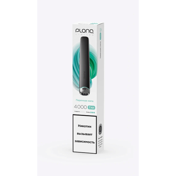 Электронка Plonq Plus Pro Black Перечная Мята 4000 затяжек в Новом Уренгое