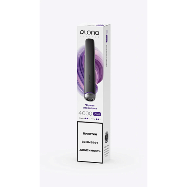 Электронка Plonq Plus Pro Black Чёрная Смородина 4000 затяжек в Новом Уренгое