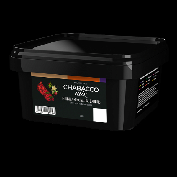 Бестабачная смесь Chabacco Mix Raspberry Pistachio Vanilla Малина Фисташка Ваниль Medium 200 грамм в Новом Уренгое